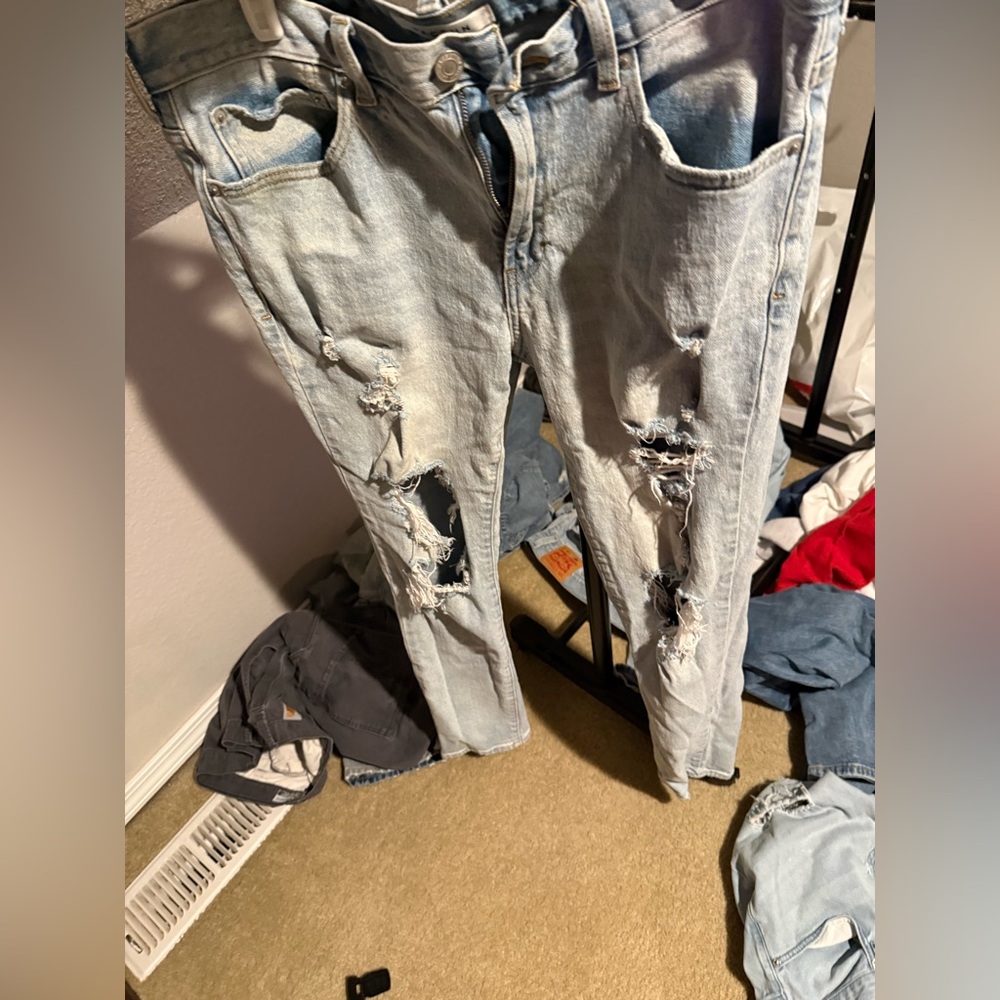 PacSun Light Blue Ripped Skinny Jeans
